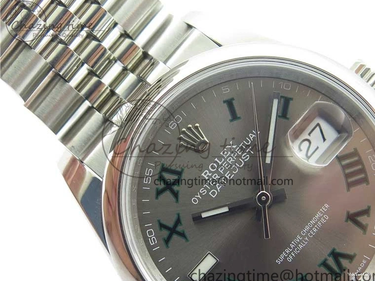 Dial SS Best Roman Jubilee DateJust Edition 126200 1:1 Gray BP Maker 36 Bracelet on 0201